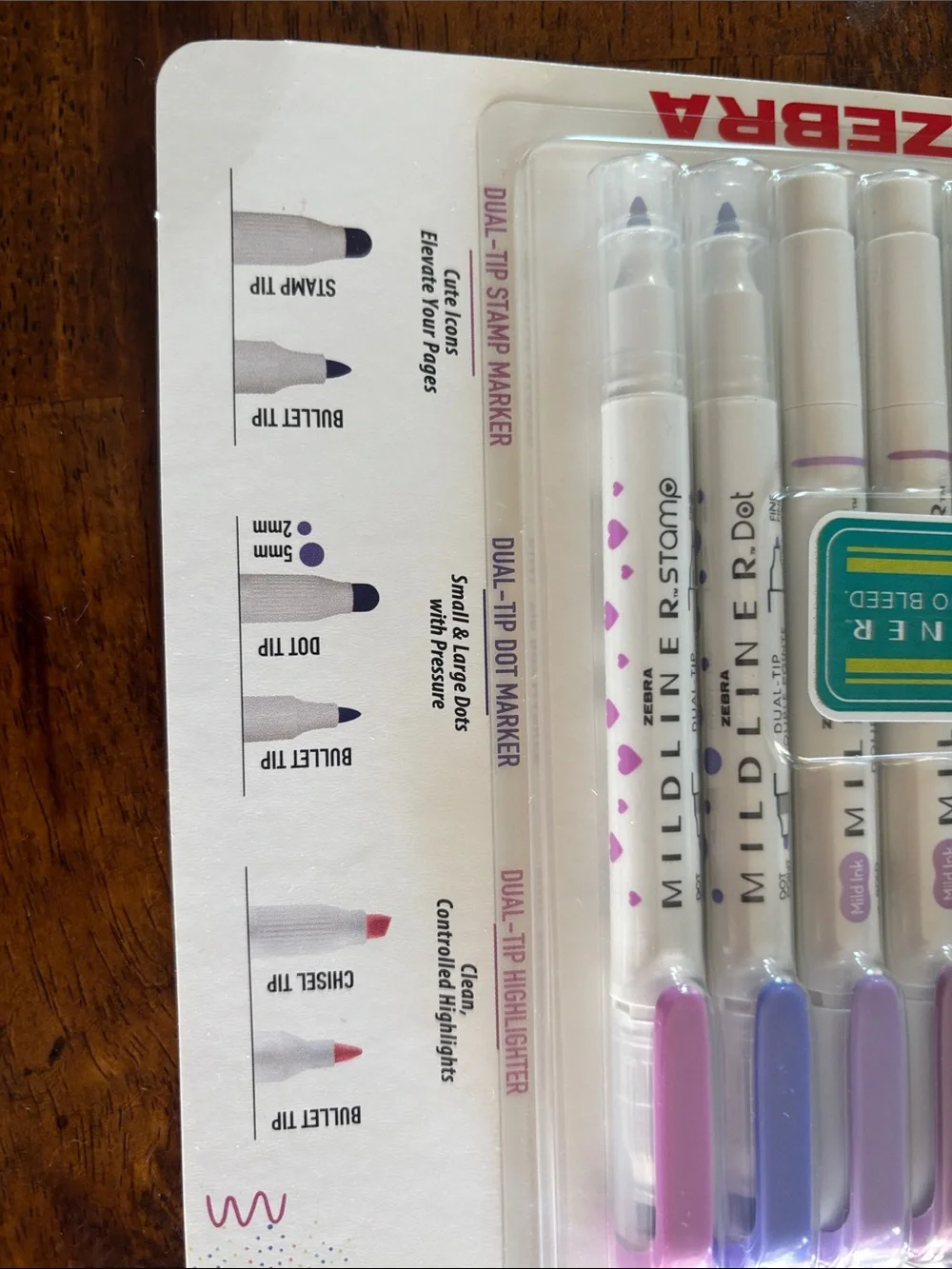Mildliner 8-Pack Pastel Highlighter Set - Pink & Purple